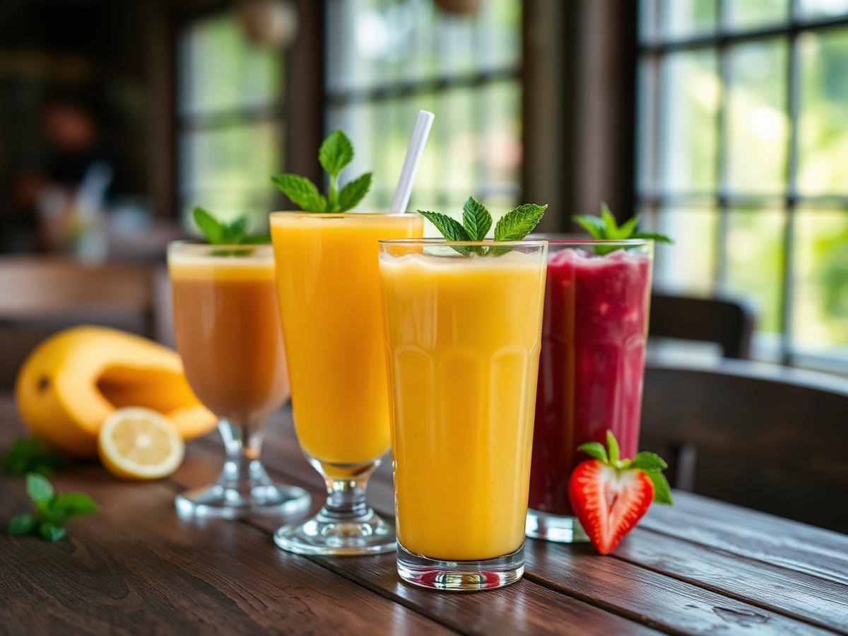 Fresh juices and lassi at La Pizzaria El Roma